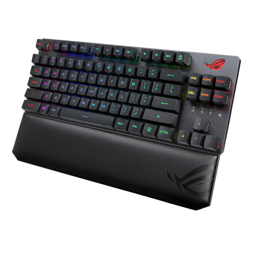 ASUS ROG Strix Scope RX TKL Wireless Mechanical Gaming Keyboard – Red Switches, US Layout, PBT Keycaps, Detachable Cable