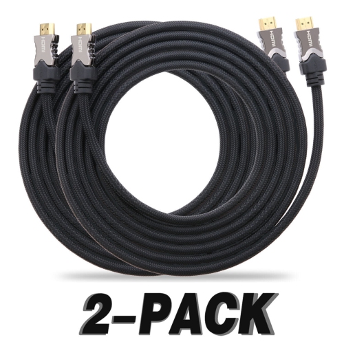 Ensemble de 2 câbles de 10 pi en alliage de zinc et câble tressé HDMI 2.1 8K à 120 Hz pour PS5/4 XBOX CA