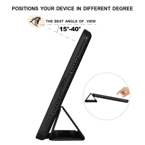 [Trifold Viewing Stand] Armor Case with Pencil Holder for iPad 8th 10.2" 2020