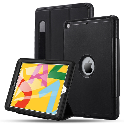 [Trifold Viewing Stand] Armor Case with Pencil Holder for iPad 8th 10.2" 2020