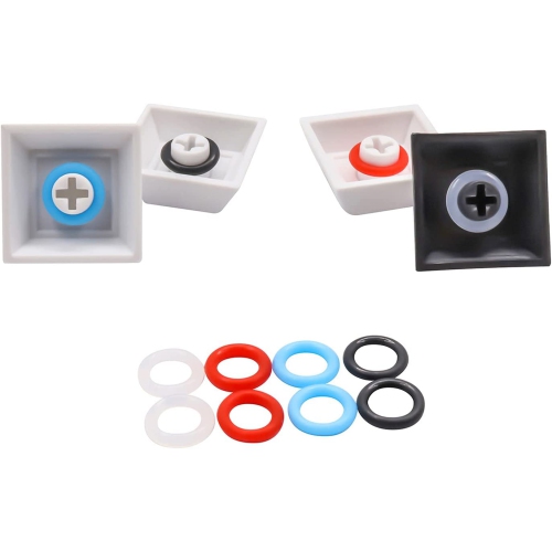 120Pcs Rubber O-Ring Switch Dampeners Keycap white For Cherry MX Key Switch Keyboards Dampers