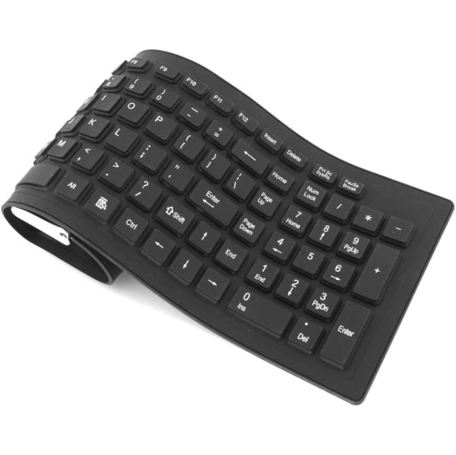 DOLAER  Waterproof Silicone Keyboard Foldable Flexible USB Dustproof Dirtproof Full Size