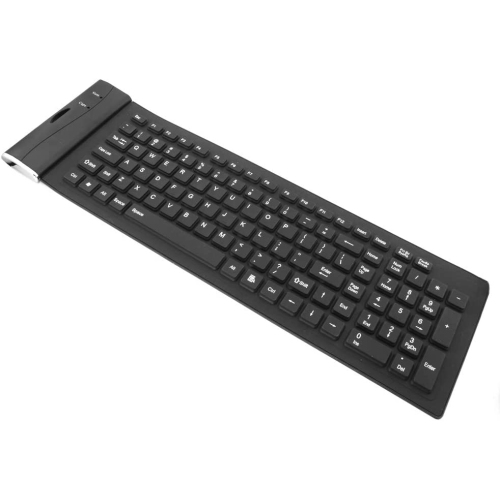 Waterproof Silicone Keyboard Foldable Flexible USB Dustproof DirtProof Full Size -