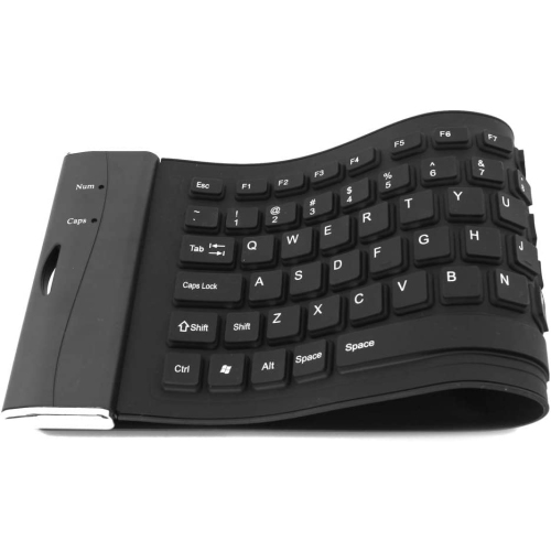 Waterproof Silicone Keyboard Foldable Flexible USB Dustproof DirtProof Full Size -