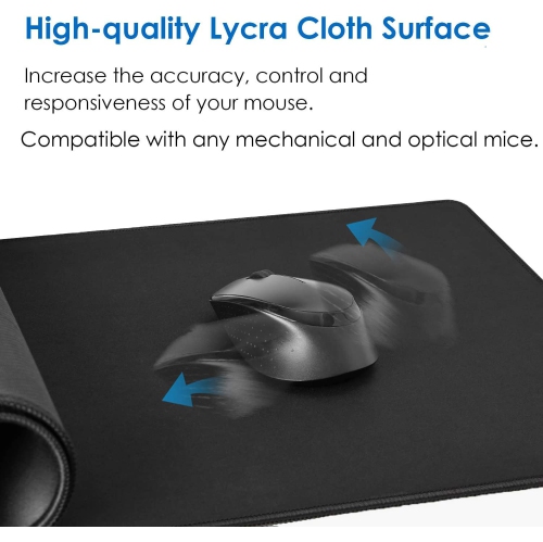 Gaming Mouse Pad, Large Mousepad with Premium-Textured Cloth, Non-Slip Rubber Base, Waterproof Keyboard Pad, Mouse Mat for Gaming and Working -