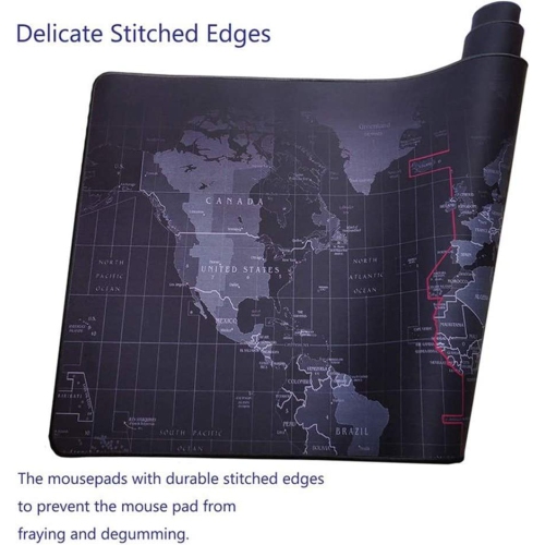 RGB Large Gaming Mouse Pad World Map Mousepad Computer Mouse Mat Anti-Slip Rubber Base Office Desk Mat Keyboard Pad