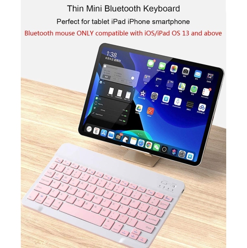 Rechargeable Bluetooth Keyboard and Mouse Combo Ultra-Slim Portable Compact Wireless Mouse Keyboard Set for Android Windows Tablet Cell Phone iPhone