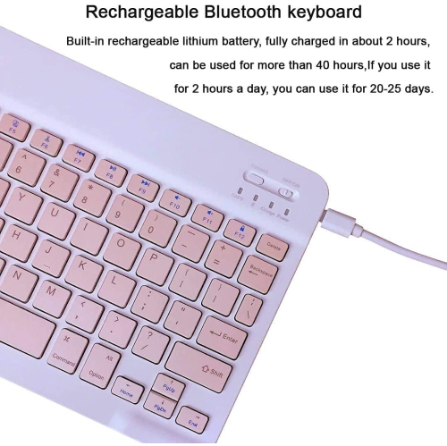 Rechargeable Bluetooth Keyboard and Mouse Combo Ultra-Slim Portable Compact Wireless Mouse Keyboard Set for Android Windows Tablet Cell Phone iPhone