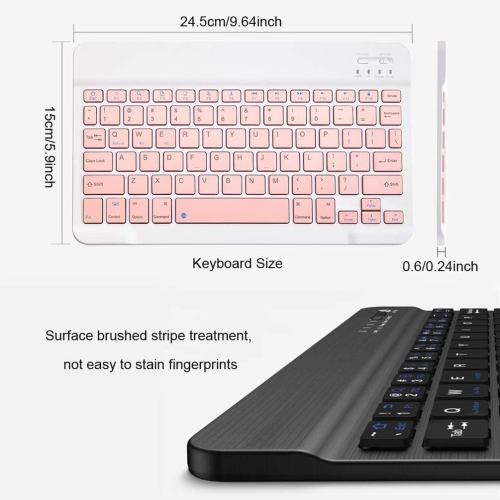 Rechargeable Bluetooth Keyboard and Mouse Combo Ultra-Slim Portable Compact Wireless Mouse Keyboard Set for Android Windows Tablet Cell Phone iPhone