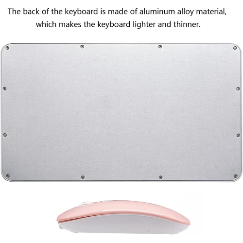 Rechargeable Bluetooth Keyboard and Mouse Combo Ultra-Slim Portable Compact Wireless Mouse Keyboard Set for Android Windows Tablet Cell Phone iPhone