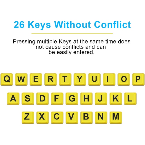 Large Print Computer Keyboard, Wired USB High Contrast Keyboard with Oversized Print Letters for Visually Impaired Low Vision Individuals