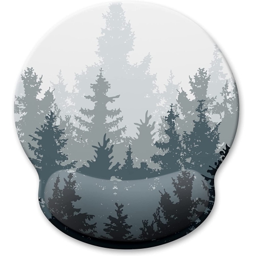 DOLAER  Ergonomic Mouse Pad w Wrist Support, Forest Memory Foam Wrist Rest Mouse Pads, Cute Computer Laptop Office Accessories Decor, Pain Relief