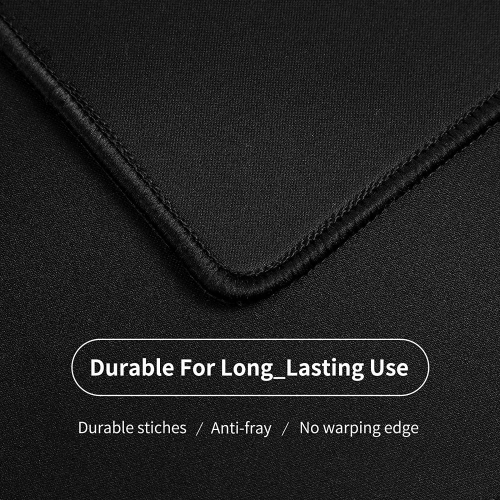 Large Gaming Mouse Pad with Non-Slip Rubber Base,Stitched Edge,Desk mat for Laptop,Computer & PC, Wristing Pad for Gamer,Office & Home,Classic Black