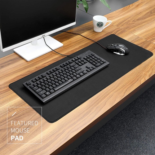 Large Gaming Mouse Pad with Non-Slip Rubber Base,Stitched Edge,Desk mat for Laptop,Computer & PC, Wristing Pad for Gamer,Office & Home,Classic Black