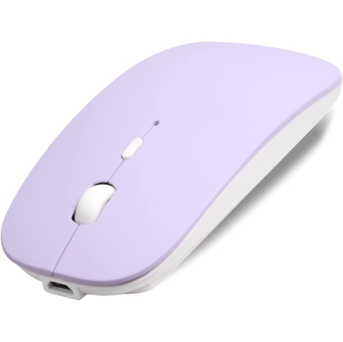 Bluetooth Mouse for Laptop/iPad/iPhone/Mac(iOS 13.1.2 and Above)/Android PC,Wireless Mouse Slim USB Rechargable Quiet Mice Compatible with Windows/Li