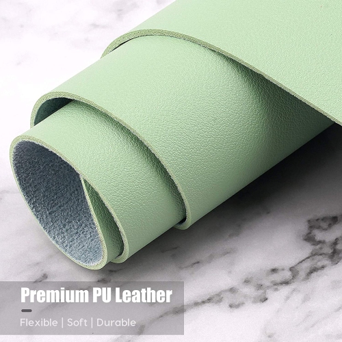 Desk Pad, 35.5' x 17' PU Leather Desk Mat, M Extended Mouse Pad, Waterproof Desk Blotter Protector, Ultra Thin Large Laptop Keyboard Mat, Non-Slip