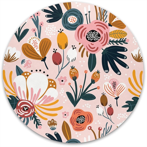 Mouse Pad, Premium-Textured Small Round Mousepad 7.9 x 7.9 Inch, Cute Mouse pad for Wireless Mouse, Waterproof Non-Slip Rubber Base Mouse Mat for