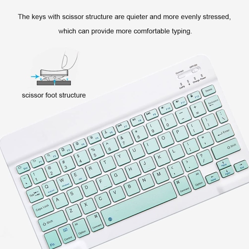 Ultra-Slim Bluetooth Keyboard Portable Rechargeable Wireless Keyboard Compact for Android Windows Tablet Cell Phone iOS iPhone iPad, iPad Pro, iPad