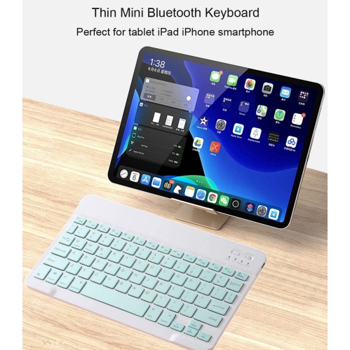 Ultra-Slim Bluetooth Keyboard Portable Rechargeable Wireless Keyboard Compact for Android Windows Tablet Cell Phone iOS iPhone iPad, iPad Pro, iPad
