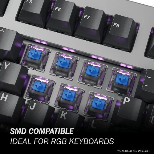 KS-9 Mechanical Switches for MX Mechanical Gaming Keyboard 60g Force Clicky Plate Mounted SMD 3 Pin RGB Switches for Backlit Keyboard