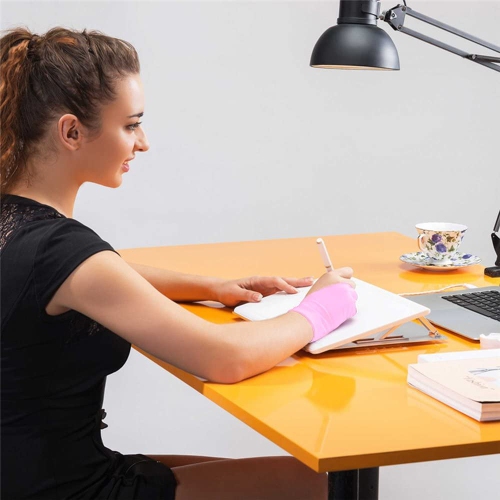 Digital Artist – Gants pour tablette graphique, paquet de 3 paires de gants à doigts taille 2 pour dessiner, bleu saphir, rose, noir