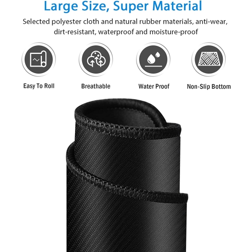 Gaming and Office Mouse Pad, Extended Large Size 35.4 X 15.7X 0.12inches Mousepad with Durable Stitched Edges, Suitable for Computer Keyboard, PC and