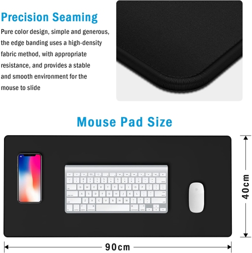 Gaming and Office Mouse Pad, Extended Large Size 35.4 X 15.7X 0.12inches Mousepad with Durable Stitched Edges, Suitable for Computer Keyboard, PC and