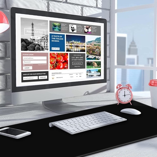 Gaming and Office Mouse Pad, Extended Large Size 35.4 X 15.7X 0.12inches Mousepad with Durable Stitched Edges, Suitable for Computer Keyboard, PC and