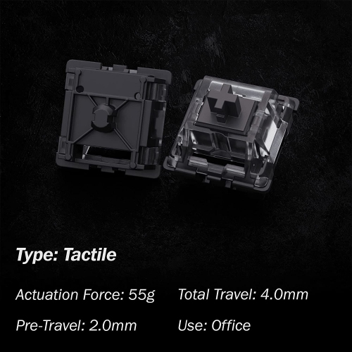 KS-15 Optical Switches for MX Mechanical Gaming Keyboard 55g Force Tactile Clear Top RGB Switches for Backlit Keyboard