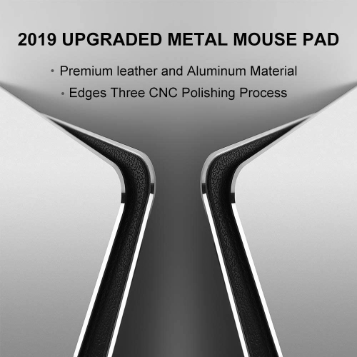 Hard Silver Metal Aluminum Mouse Pad Mat Smooth Magic Ultra Thin Double Side Mouse Mat Waterproof Fast and Accurate Control for Gaming and