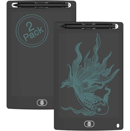 DOLAER  [2 Pack] 8.5 Inch Lcd Writing Tablet, Digital Ewriter Electronic Graphics Drawing Board, Portable Handwriting Pad (Single Color Writing)