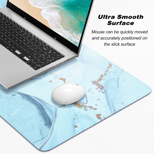 Extended Gaming Mouse Pad, XXL Large Desk Pad 30 x 14 Inch, Big Computer Keyboard Mousepad, Waterproof Mouse Mat with Stitched Edges and Non-Slip