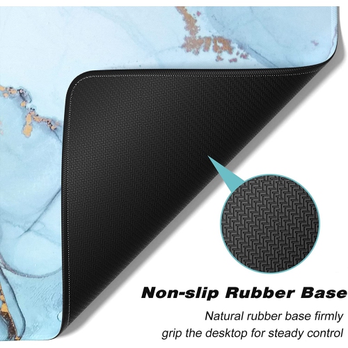 Extended Gaming Mouse Pad, XXL Large Desk Pad 30 x 14 Inch, Big Computer Keyboard Mousepad, Waterproof Mouse Mat with Stitched Edges and Non-Slip