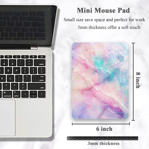 Atufsuat Small Mouse Pad, Mini Mouse Pad 6 X 8 Inch, Thick Rubber Waterproof Mouse Mat, Cute Mousepad For Women Men Kids Wireless Mouse Mini Laptops Keyboard Tray Home Office Travel, Almond