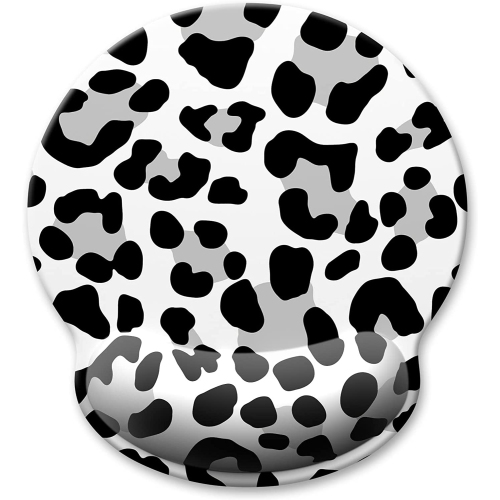 DOLAER  Ergonomic Mouse Pad w Wrist Support Leopard Memory Foam Wrist Rest Mouse Pads, Cute Computer Laptop Office Accessories Decor, Pain Relief