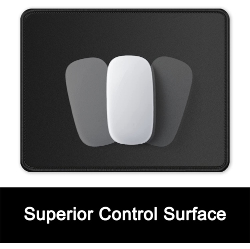 Mouse Pad with Stitched Edge, Premium-Textured Square Mouse Mat,Washable Mousepads with Lycra Cloth, Non-Slip Rubber Base Mousepad for Laptop,