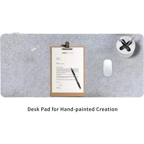 Non-Slip Felt Desk Mat,Office Felt Desk Mat(35.5x15.8 inches), Keyboard Pad, Extra Large Felt Mouse Pad, Suitable for PC,Computers,Keyboard, Laptops,