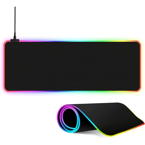 Gaming Mouse Pad, Large RGB Mousepad Mat of PC Gaming Accessories for Computer/Desktop/Keyboard Extended Gaming Pad with Antislip Rubber Base 31.5 x