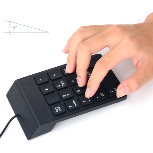 Numeric Keypad,USB Numeric Keypad, USB 18 Key Number Numeric Keypad Keyboard For Laptop/Notebook PC Computer