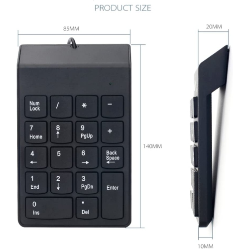Numeric Keypad,USB Numeric Keypad, USB 18 Key Number Numeric Keypad Keyboard For Laptop/Notebook PC Computer
