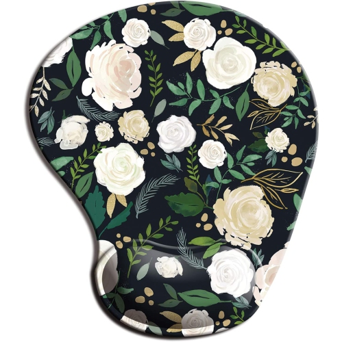 DOLAER  Mouse Pad, Ergonomic Mouse Pad \w Gel Wrist Rest Support, Gaming Mousepad \w Lycra Cloth, Non-Slip Pu Base for Gaming Computer, Laptop, Home