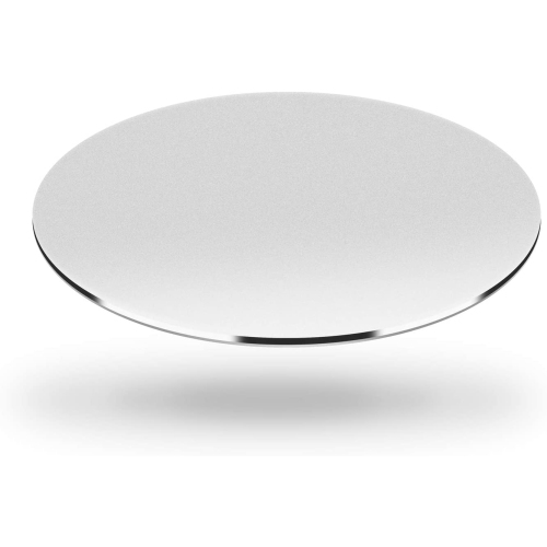 DSKKWS Metal Aluminum Mouse Pad, Office Thin Hard Mouse Mat Leather Surface Double Side Precision Silver and Black Mouse Pads for Fast and Accurate