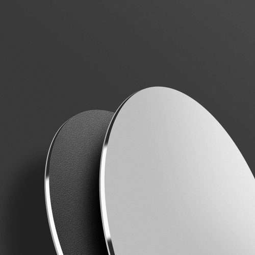 DSKKWS Metal Aluminum Mouse Pad, Office Thin Hard Mouse Mat Leather Surface Double Side Precision Silver and Black Mouse Pads for Fast and Accurate