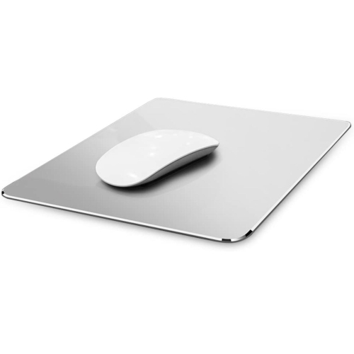 Hard Silver Metal Aluminum Mouse Pad Mat Smooth Magic Ultra Thin Double Side Mouse Mat Waterproof Fast and Accurate Control for Gaming and