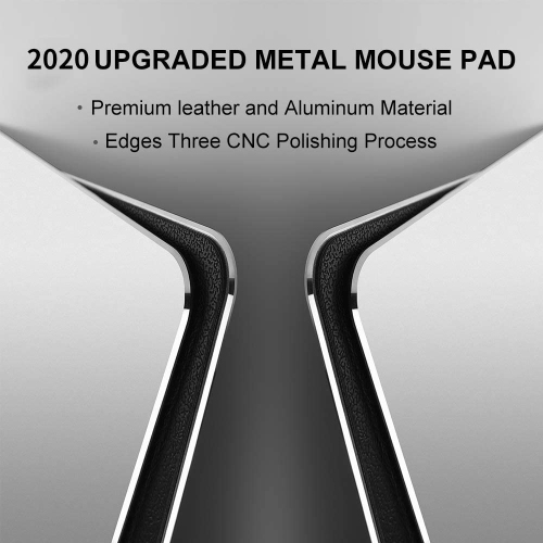 Hard Silver Metal Aluminum Mouse Pad Mat Smooth Magic Ultra Thin Double Side Mouse Mat Waterproof Fast and Accurate Control for Gaming and