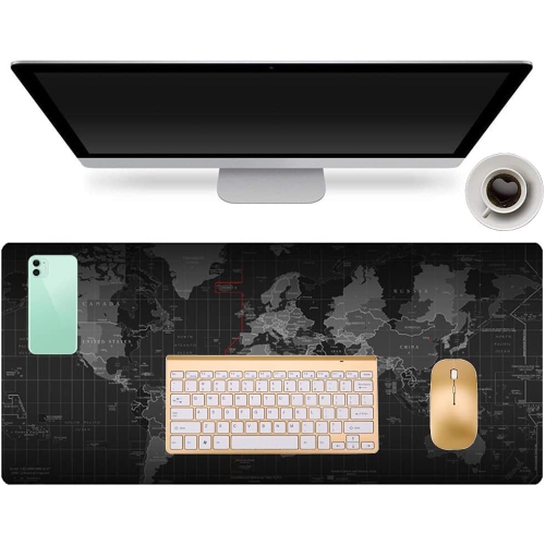 Gaming Mouse Pad Large Extended Mouse Mat with Stitched Edge Desk Mat Keyboard Pad for Laptop Computer Desktop PC Gamer Office and Home Non-Slip