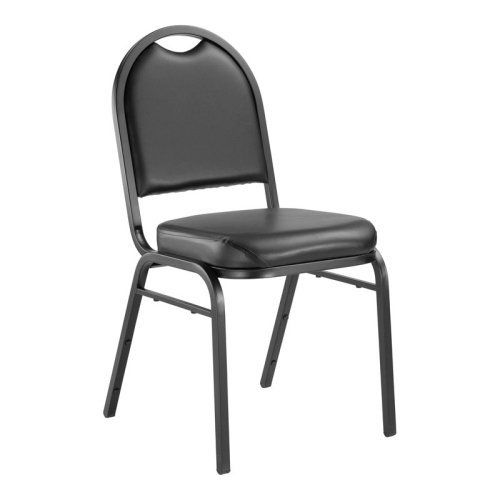NATIONAL PUBLIC  Nps 9200 Series 35" Metal And Vinyl Stack Chair In Panther Black/black Sandtex Great chairs