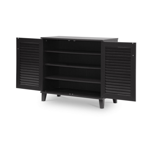Coolidge 4 Shelf Shoe Cabinet in Espresso