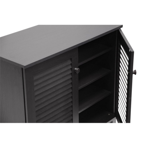 Coolidge 4 Shelf Shoe Cabinet in Espresso