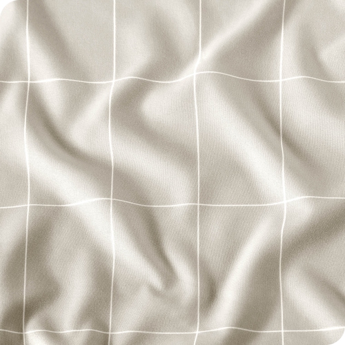 Bare Home Premium 1800 Ultra-Soft Microfiber Pillowcase Set - Double Brushed - Hypoallergenic - Wrinkle Resistant - Grid - Stone/White, King